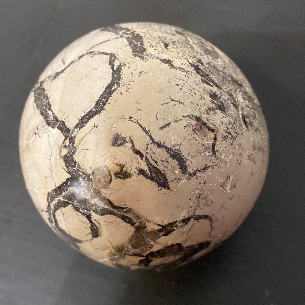 Madagascar Genuine Howlite Sphere cream Healing Crystal Ball